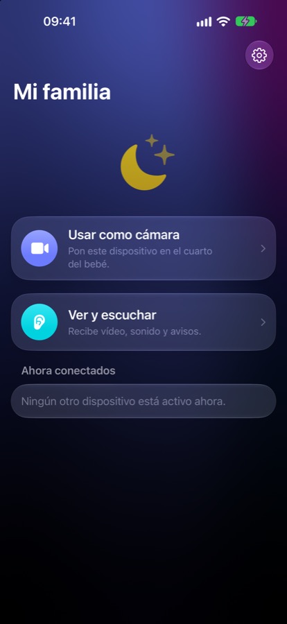 Inicio de la familia con las cámaras conectadas